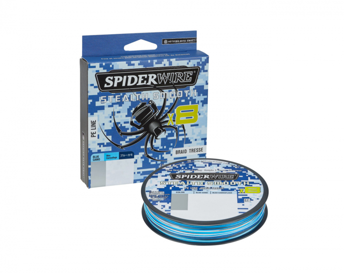 SpiderWire Stealth Smooth 8 Blue Camo - 0,13 mm i gruppen Övrigt / Fiskelinor / Flätlina hos Örebro Fiske & Outdoor AB (1515717)