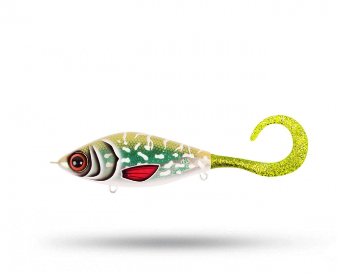 TrueGlide Guppie, 13,5cm, 120gr - Glitter Pike - Green / Gold Glitter i gruppen Fiskedrag / Tailbeten hos Örebro Fiske & Outdoor AB (29-EG208-TR002)