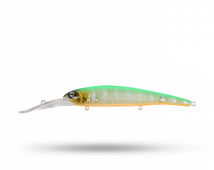 Strike Pro Hooligan Deep Runner 12 cm - Green Silver Orange Belly i gruppen Fiskedrag / Göswobbler hos Örebro Fiske & Outdoor AB (29-EG220L-A135G)