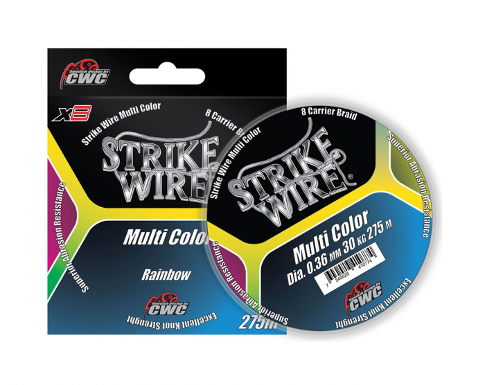 Strike Wire Multi Color X8 275 m -  0,32mm/25kg i gruppen Övrigt / Fiskelinor / Flätlina hos Örebro Fiske & Outdoor AB (60-M032-02756)