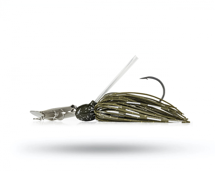 Molix Compact Blade Jig 14gr - Green Pumpkin Flash i gruppen Fiskedrag / Chatterbaits, Jigs & Bladed Jigs hos Örebro Fiske & Outdoor AB (CBJ12-302)