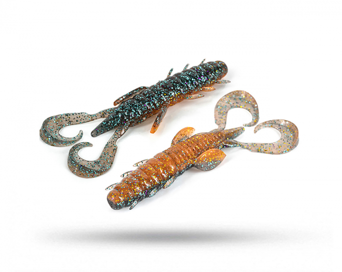 Molix Freaky Craw 10cm - UV Metallic Back Orange i gruppen Fiskedrag / Kräftor & Creaturebaits hos Örebro Fiske & Outdoor AB (FRC4-493)