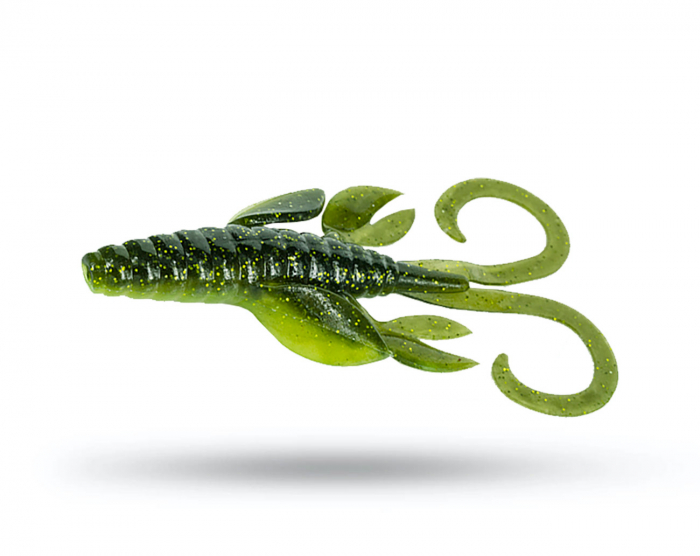 Molix Freaky Flip 10 cm - Watermelon Gold Chartreuse i gruppen Fiskedrag / Kräftor & Creaturebaits hos Örebro Fiske & Outdoor AB (FRFL-67)