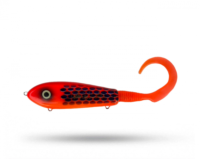 Jerk Snedkeren Jerktail - Fluo Red Psycho i gruppen Fiskedrag / Jerkbaits hos Örebro Fiske & Outdoor AB (Jerktail-Psycho)