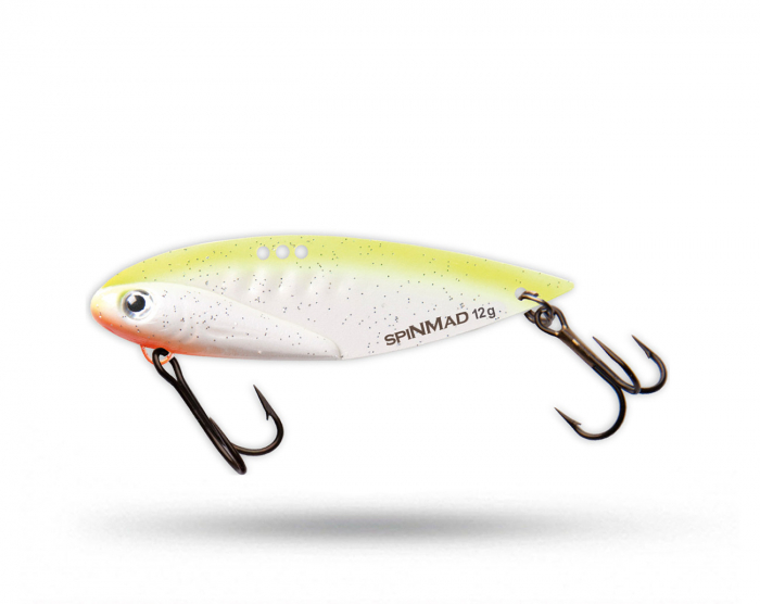 SpinMad Blade Bait King 12 gr - Chartreuse Pearl i gruppen Fiskedrag / Vibrationsbeten hos Örebro Fiske & Outdoor AB (King1607)