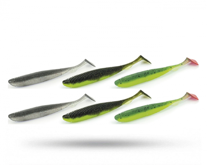 Molix RA Shad 3,8'', 9,6cm (6-pack) - Multi Pack 2 i gruppen Fiskedrag / Abborre & Gösjigg hos Örebro Fiske & Outdoor AB (RSH38-MP2)