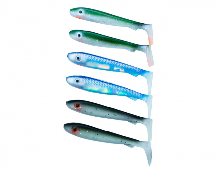 Svartzonker McRubber Bass 8cm Mix (6-pack) - Baitfish i gruppen Fiskedrag / Abborre & Gösjigg hos Örebro Fiske & Outdoor AB (SZ100153)