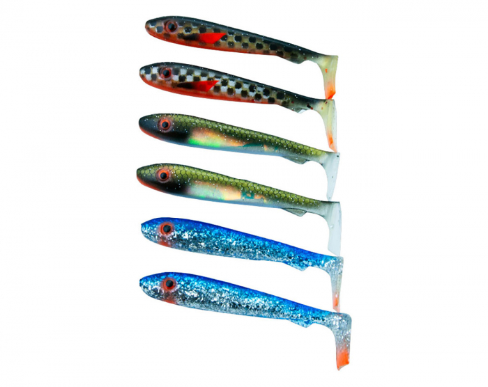 Svartzonker McRubber Bass 8cm Mix (6-pack) - Clear Sky i gruppen Fiskedrag / Abborre & Gösjigg hos Örebro Fiske & Outdoor AB (SZ100155)