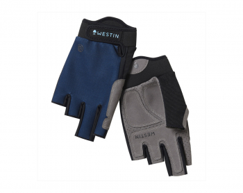 Westin Drip UPF Half Finger Glove Petrol Blue - Large