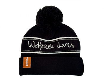 Wolfcreek Lures Classic Pom Pom Beanie - Black White