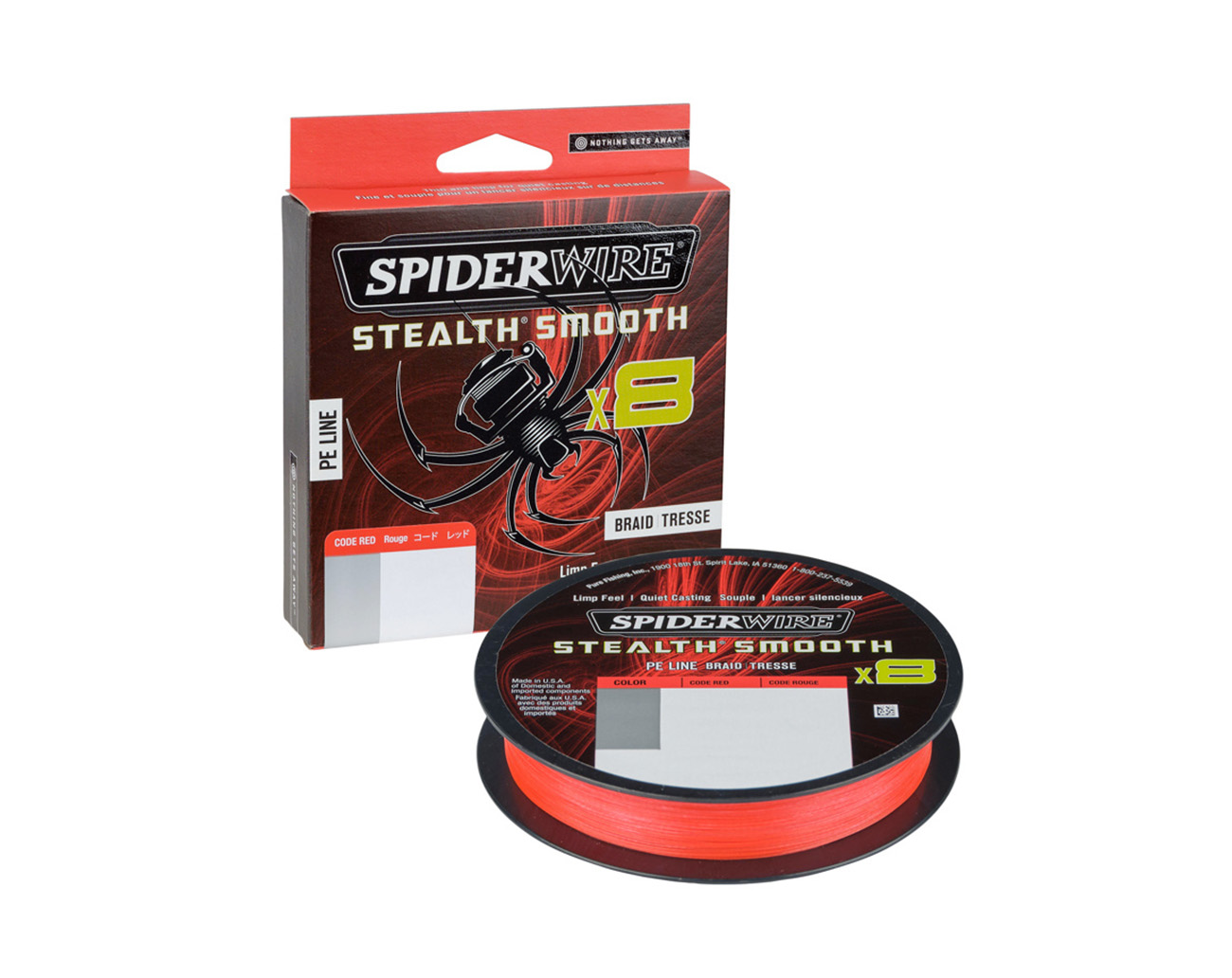 SpiderWire Stealth Smooth 8 Red  Övrigt - Fiskelinor - Flätlina