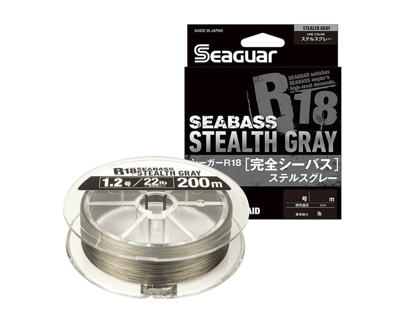 Seaguar R18 Seabass PE X8 Stealth Gray - 0,6 mm